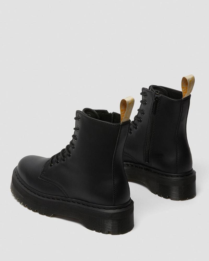 Black Men's Dr Martens Vegan Jadon II Mono Platform Boots | CA 568JPQ